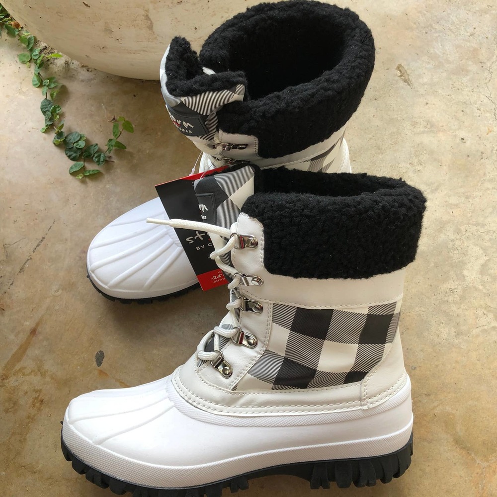 STORM by COUGAR Women's Candela Waterproof Lace-Up Winter Boots White Buffalo - Picture 1 of 6
